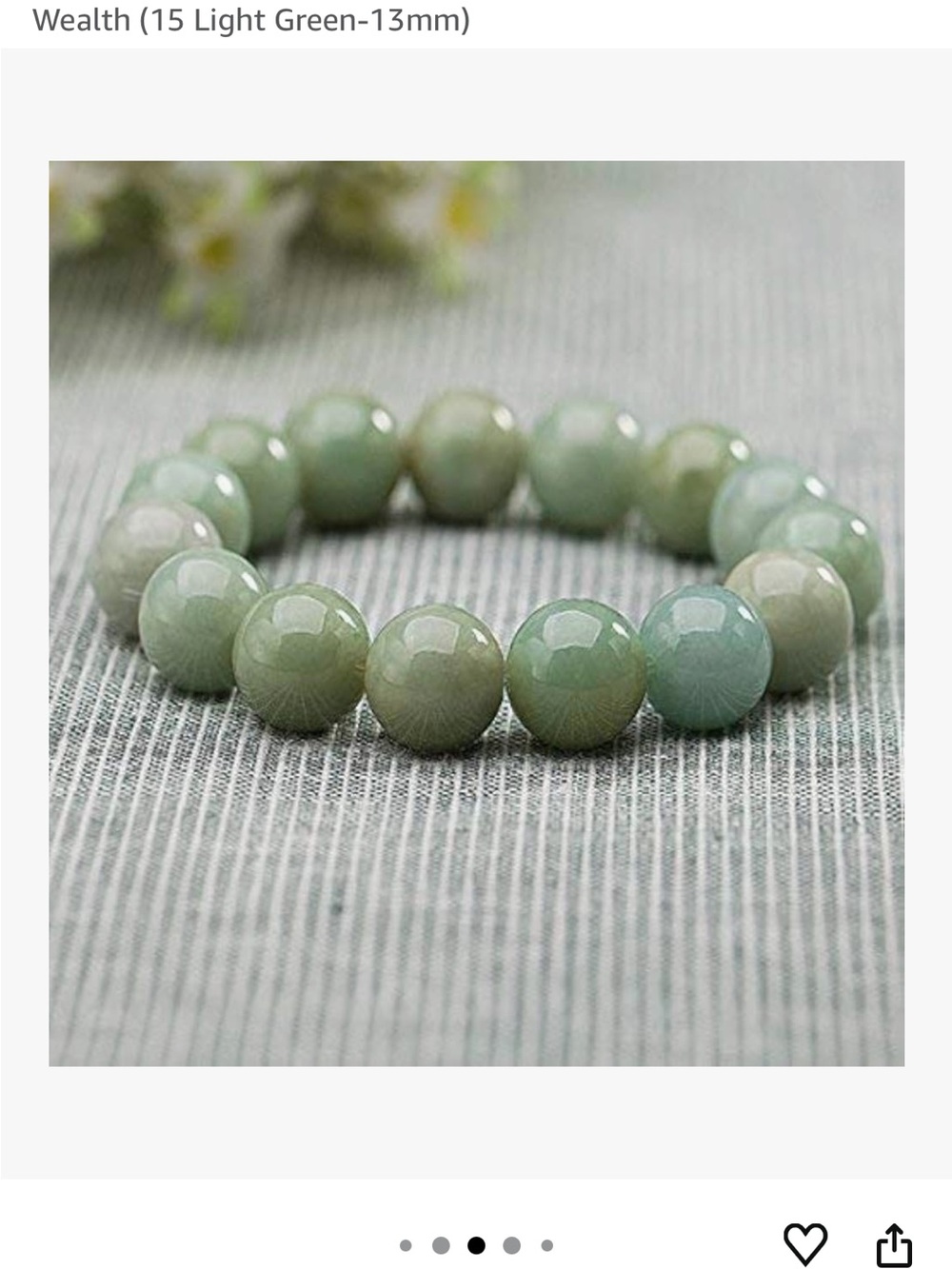 Natural Light Green Beaded Bracelet - Women Jewelry